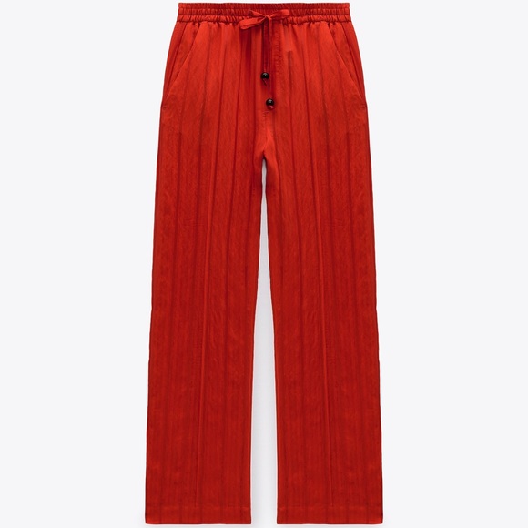 ZARA Textured pants size Large - Picture 4 of 9